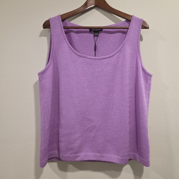 St John Santana Knit Viola Violet Shell Tank Top -NWT